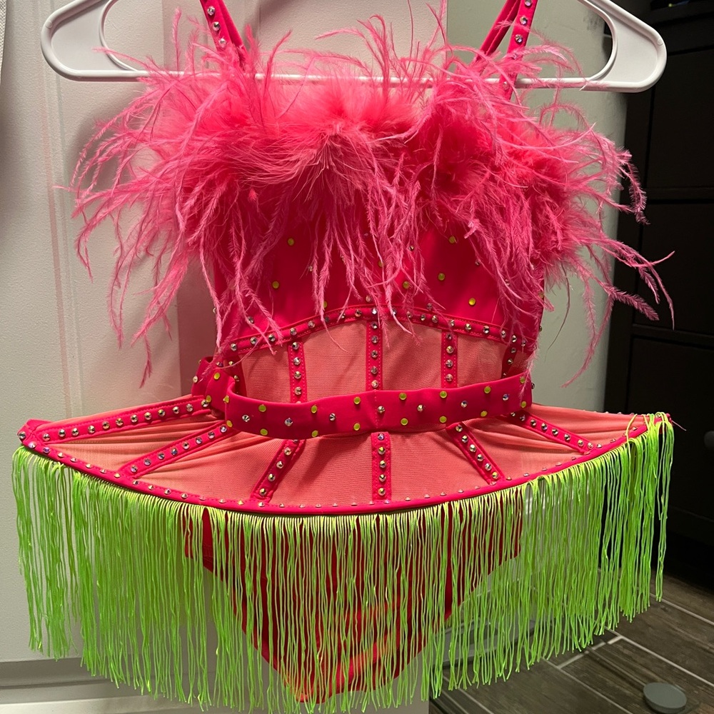 Vibrant Pink and Green Kids Costume